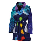Nine Chakras Aura Print Women's Bathrobe