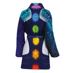 Nine Chakras Aura Print Women's Bathrobe