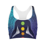 Nine Chakras Aura Print Women's Sports Bra