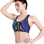 Nine Chakras Aura Print Women's Sports Bra