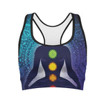 Nine Chakras Aura Print Women's Sports Bra