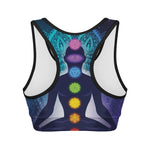 Nine Chakras Aura Print Women's Sports Bra