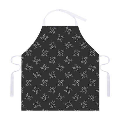 Ninja Shuriken Pattern Print Adjustable Apron