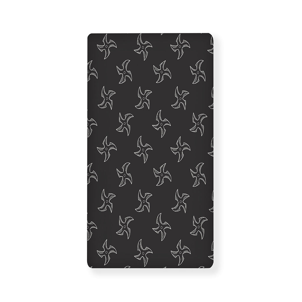 Ninja Shuriken Pattern Print Baby Crib Sheet