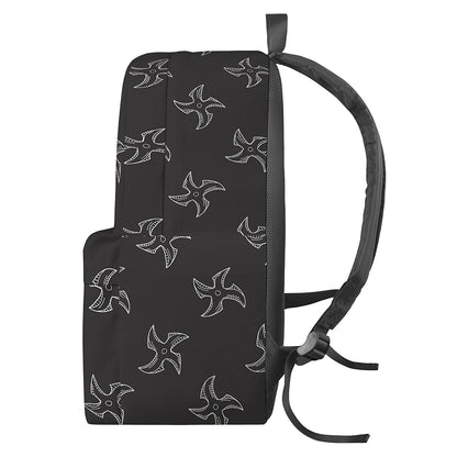 Ninja Shuriken Pattern Print Backpack