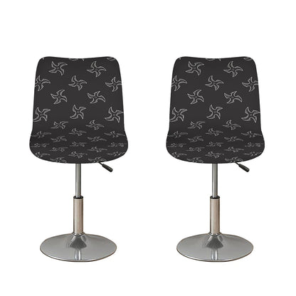 Ninja Shuriken Pattern Print Bar Stool Covers