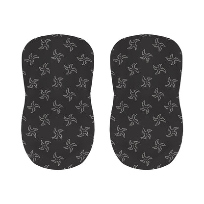 Ninja Shuriken Pattern Print Bar Stool Covers