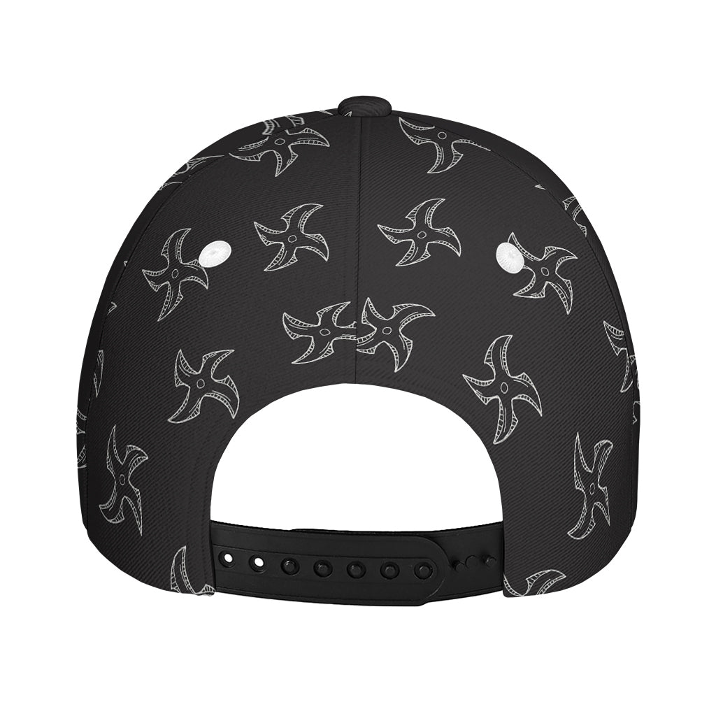 Ninja Shuriken Pattern Print Baseball Cap