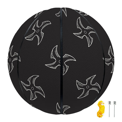 Ninja Shuriken Pattern Print Basketball