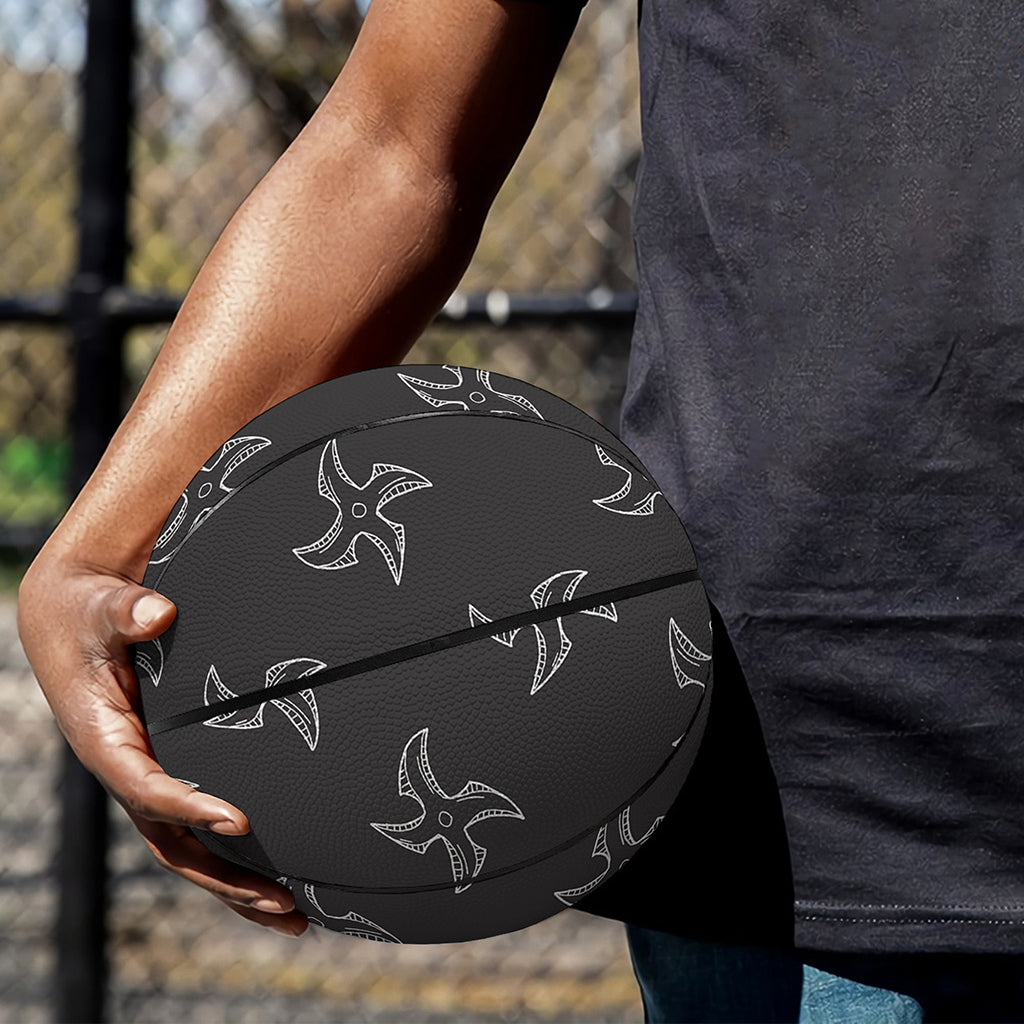 Ninja Shuriken Pattern Print Basketball