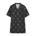 Ninja Shuriken Pattern Print Cotton Hawaiian Shirt