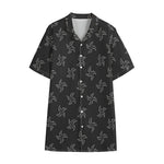 Ninja Shuriken Pattern Print Cotton Hawaiian Shirt