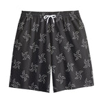 Ninja Shuriken Pattern Print Cotton Shorts