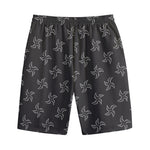 Ninja Shuriken Pattern Print Cotton Shorts