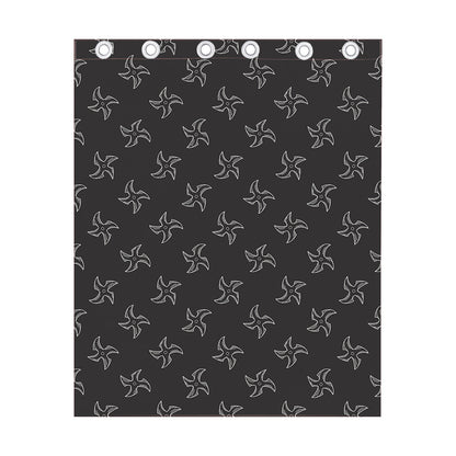 Ninja Shuriken Pattern Print Curtain