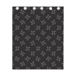 Ninja Shuriken Pattern Print Curtain