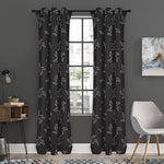 Ninja Shuriken Pattern Print Curtain
