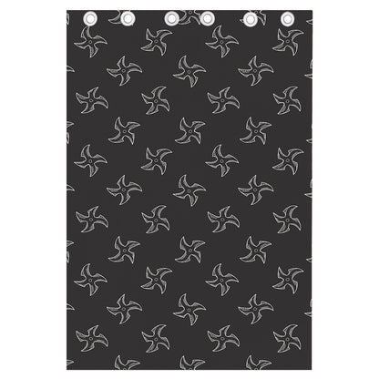Ninja Shuriken Pattern Print Curtain