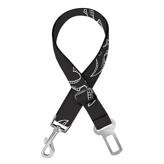 Ninja Shuriken Pattern Print Dog Seat Belt