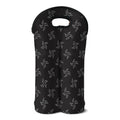 Ninja Shuriken Pattern Print Double Neoprene Wine Tote