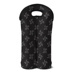 Ninja Shuriken Pattern Print Double Neoprene Wine Tote