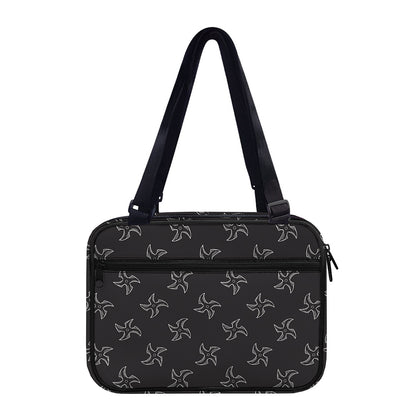Ninja Shuriken Pattern Print Double Strap Bible Bag
