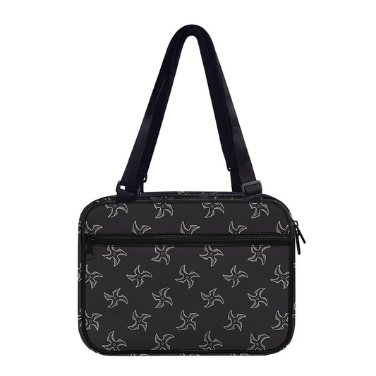 Ninja Shuriken Pattern Print Double Strap Bible Bag