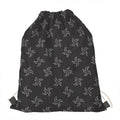 Ninja Shuriken Pattern Print Drawstring Bag