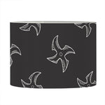 Ninja Shuriken Pattern Print Drum Lamp Shade