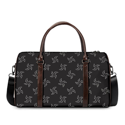 Ninja Shuriken Pattern Print Duffle Bag