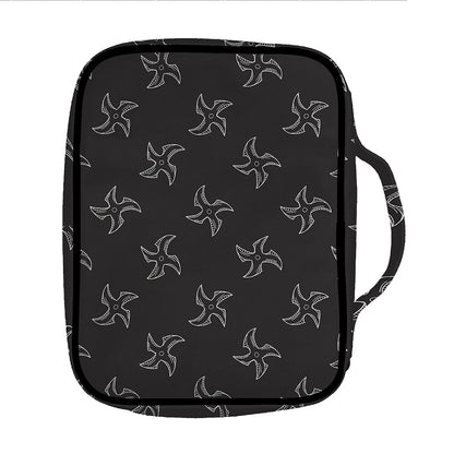 Ninja Shuriken Pattern Print Front Pocket Bible Bag