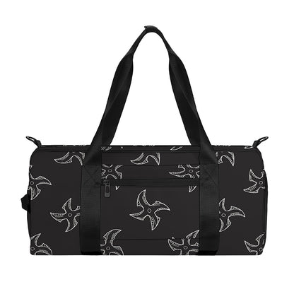 Ninja Shuriken Pattern Print Gym Bag