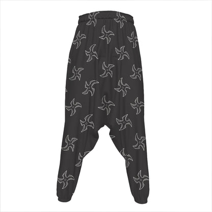 Ninja Shuriken Pattern Print Hammer Pants