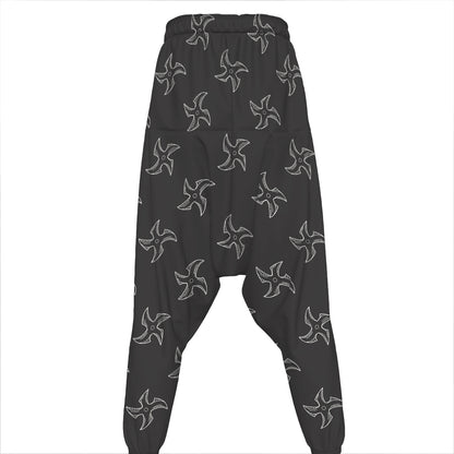 Ninja Shuriken Pattern Print Hammer Pants