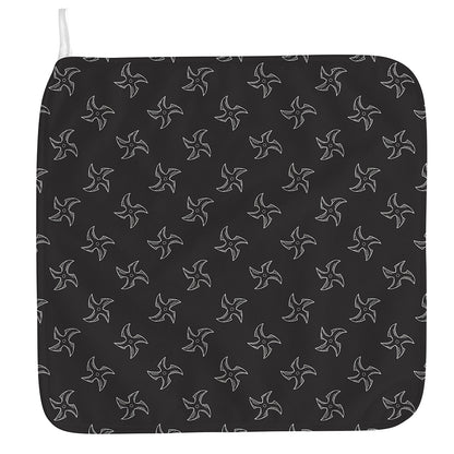 Ninja Shuriken Pattern Print Hand Towel