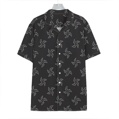 Ninja Shuriken Pattern Print Hawaiian Shirt