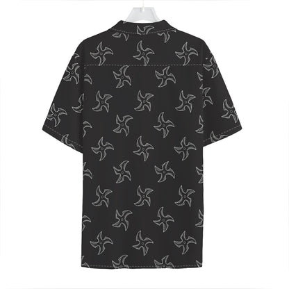 Ninja Shuriken Pattern Print Hawaiian Shirt