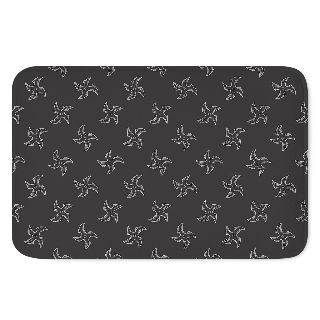 Ninja Shuriken Pattern Print Indoor Door Mat
