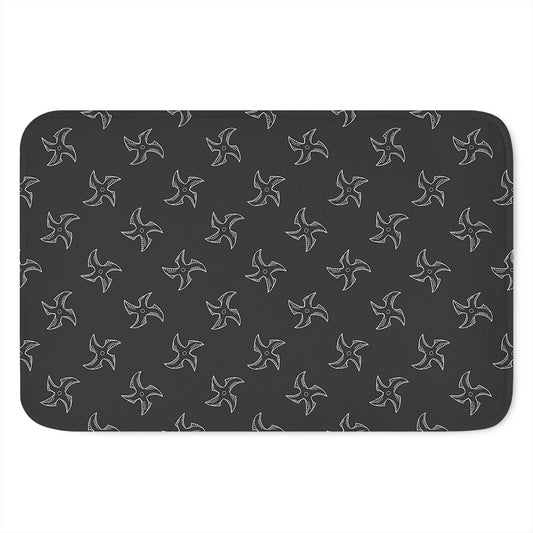 Ninja Shuriken Pattern Print Indoor Door Mat