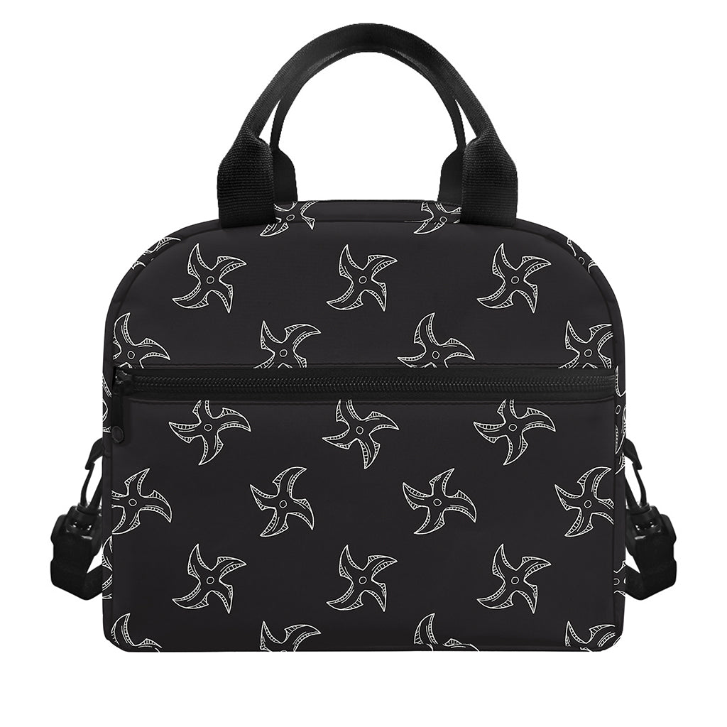 Ninja Shuriken Pattern Print Insulated Lunch Bag