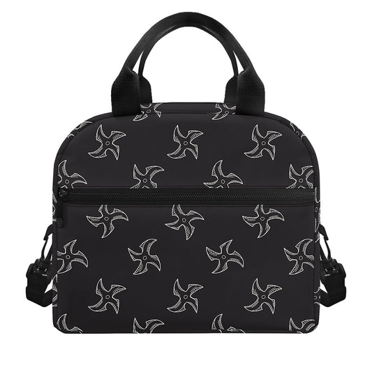 Ninja Shuriken Pattern Print Insulated Lunch Bag