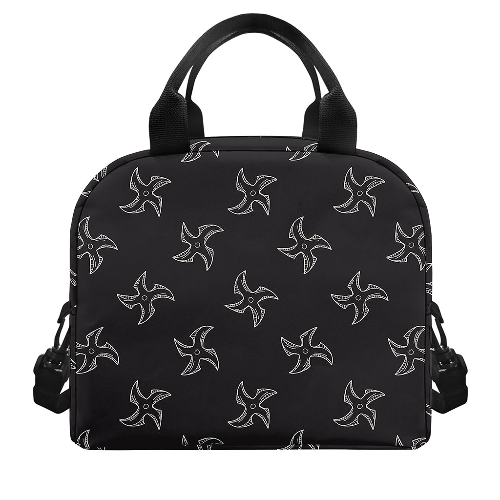 Ninja Shuriken Pattern Print Insulated Lunch Bag