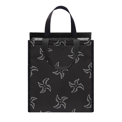 Ninja Shuriken Pattern Print Insulated Lunch Tote