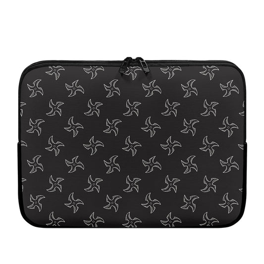 Ninja Shuriken Pattern Print Laptop Sleeve