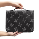 Ninja Shuriken Pattern Print Leather Bible Cover