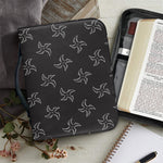 Ninja Shuriken Pattern Print Leather Bible Cover