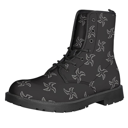 Ninja Shuriken Pattern Print Backpack