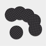 Ninja Shuriken Pattern Print Leather Coaster Set