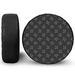 Ninja Shuriken Pattern Print Leather Spare Tire Cover