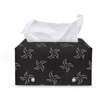 Ninja Shuriken Pattern Print Leather Tissue Box Cover